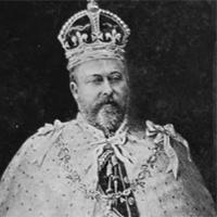 Edward VII wearing his crown